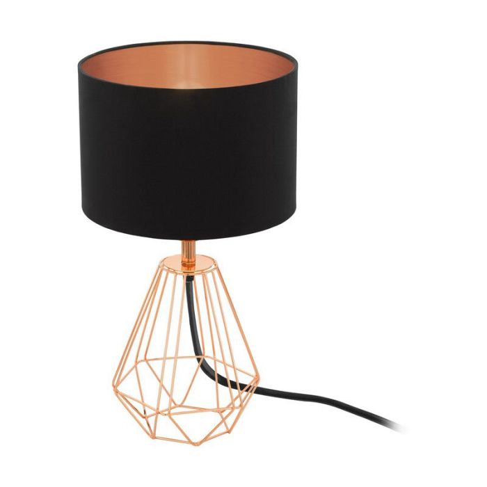 Koperen design tafellamp stof, Acri, met schakelaar