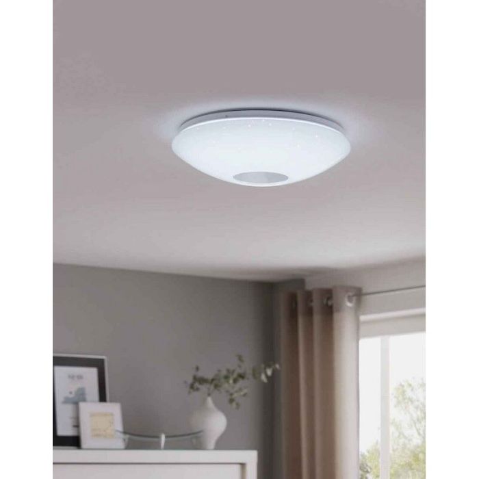 Witte plafondlamp kunststof, Barbera, 30W, warm tot koud wit verstelbare LED