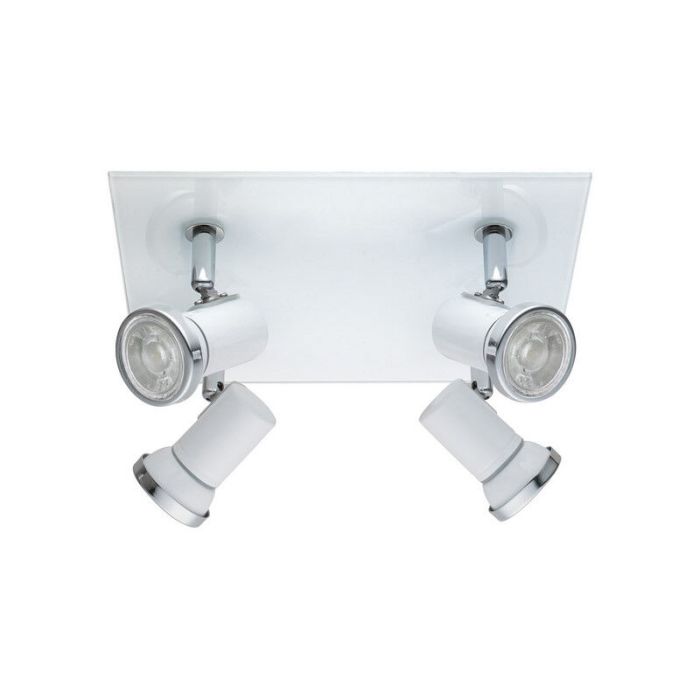 Stalen plafondlamp Jasmijn wit