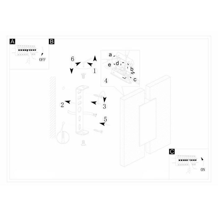 Nikkelen wandlamp kunststof, Beatriz, 5W, 3000K LED