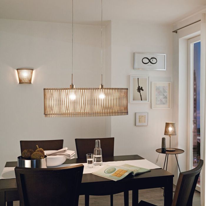 Landelijke hanglamp hout, Berry