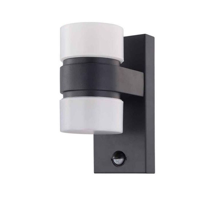 Antraciete moderne buiten wandlamp met bewegingssensor aluminium, Birte, IP44