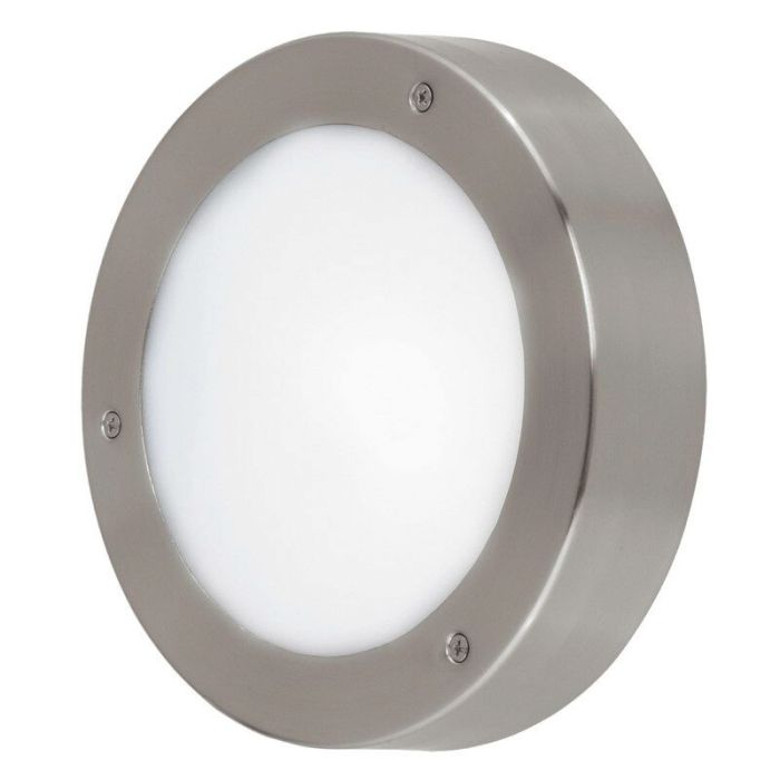 Zilveren buitenlamp kunststof, Bob, IP44