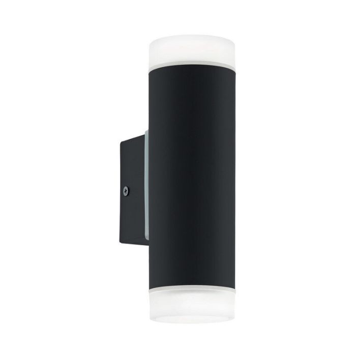 Zwarte moderne up down wandlamp kunststof, Marlies, IP44