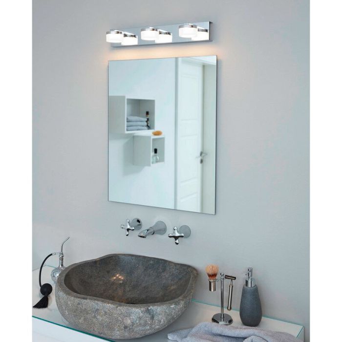 Chromen moderne wandlamp kunststof, Busra, 7W, 3000K LED, IP44