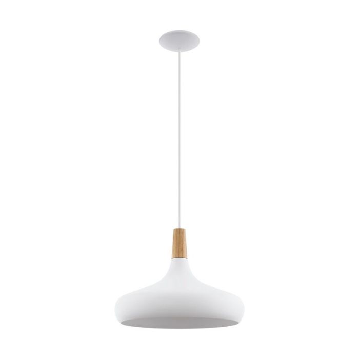Witte hanglamp staal, Tjebbe