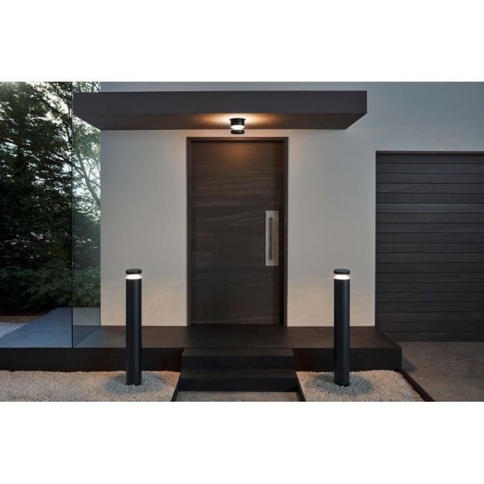 Zwarte buitenlamp aluminium, Ian, IP44
