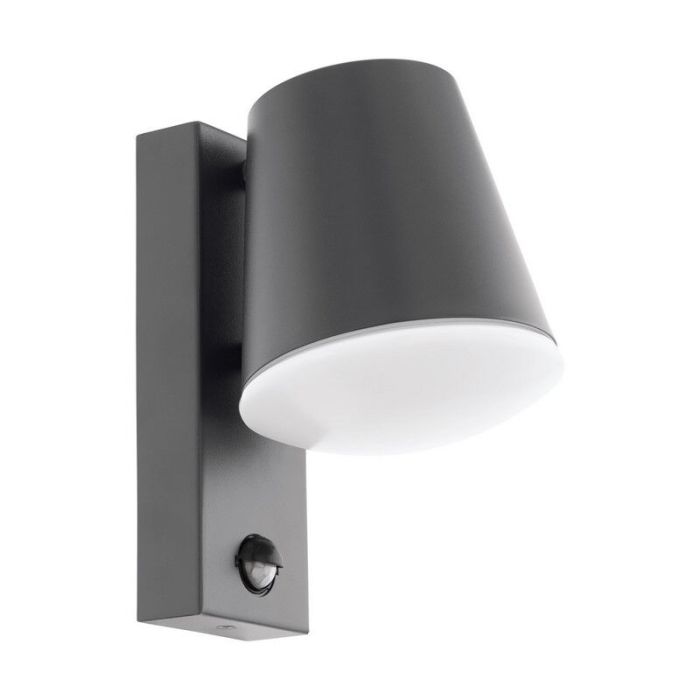 Antraciete moderne buiten wandlamp met bewegingssensor metaal, Aiden, IP44