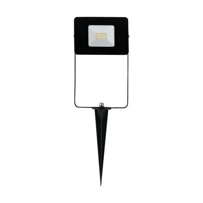 Zwarte moderne prikspot aluminium, Joey, IP65, met schakelaar