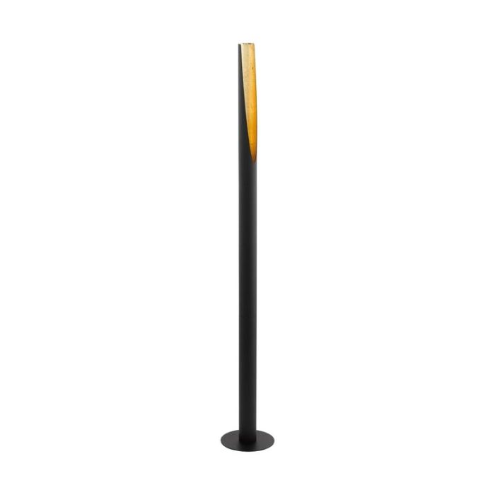 Zwarte moderne vloerlamp, Aloysius, staal