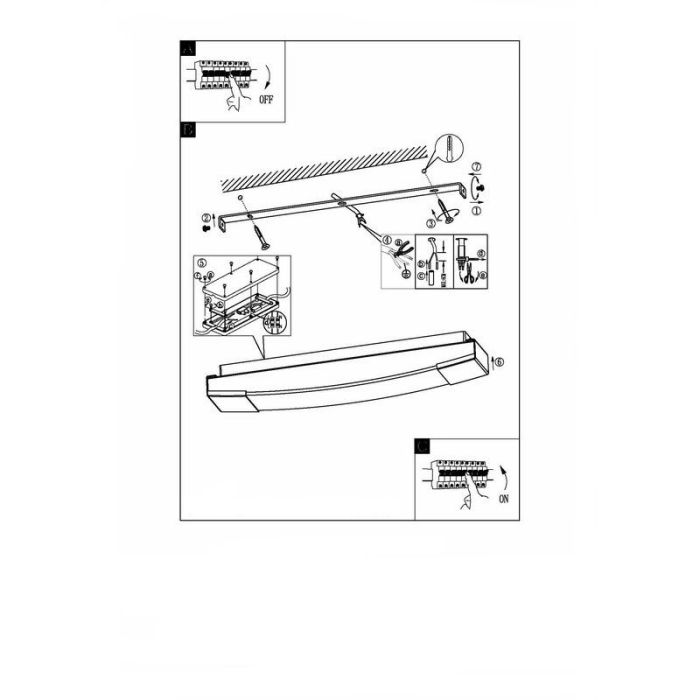 Chromen moderne spiegelverlichting kunststof, Rafi, 8W, 4000K LED, IP44