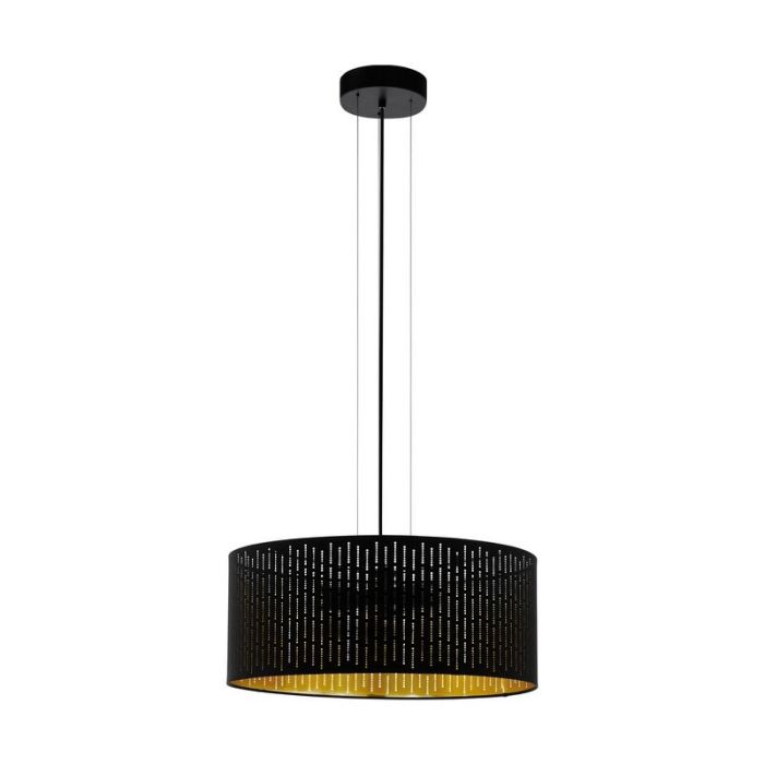 Zwarte moderne hanglamp stof, Yori