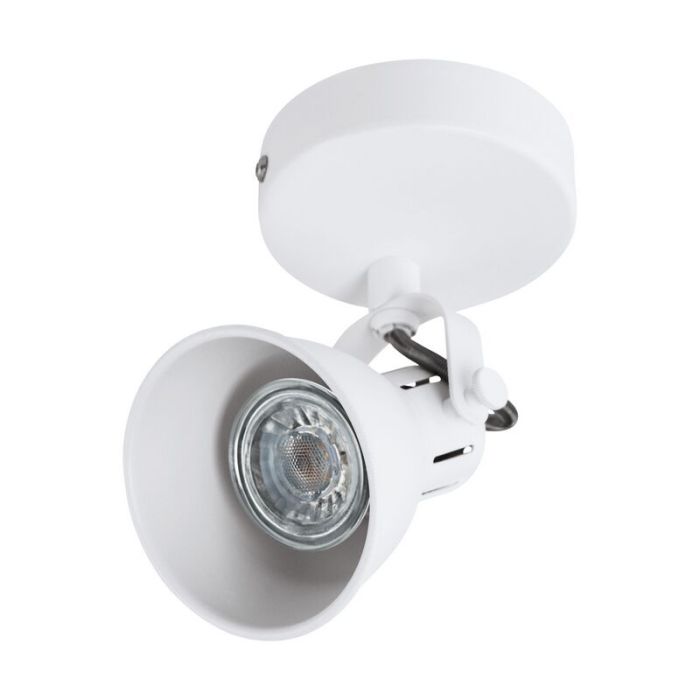 Witte vintage plafondspot, Tinke, staal
