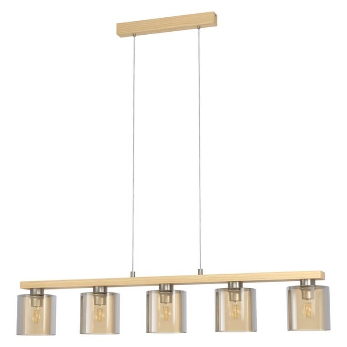Houten hanglamp amber, Magali