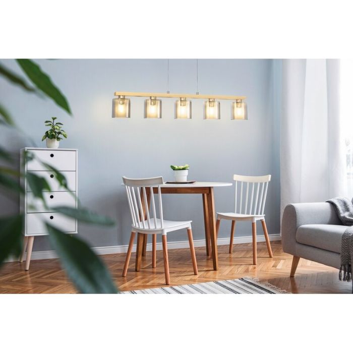 Houten hanglamp amber, Magali