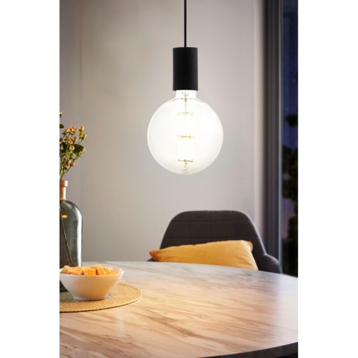 Zwarte hanglamp staal, Samed