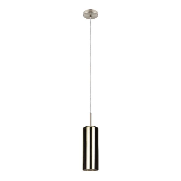 Nikkelen design hanglamp glas, Tino