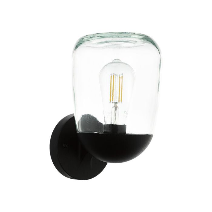 Zwarte moderne buitenlamp, Kerwin, aluminium, IP44