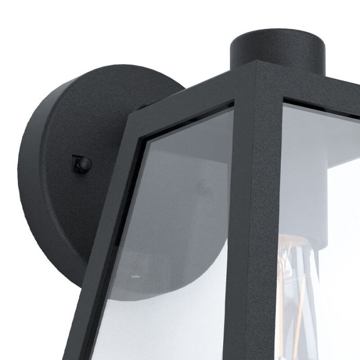 Zwarte moderne buitenlamp, Laurens, aluminium, IP44