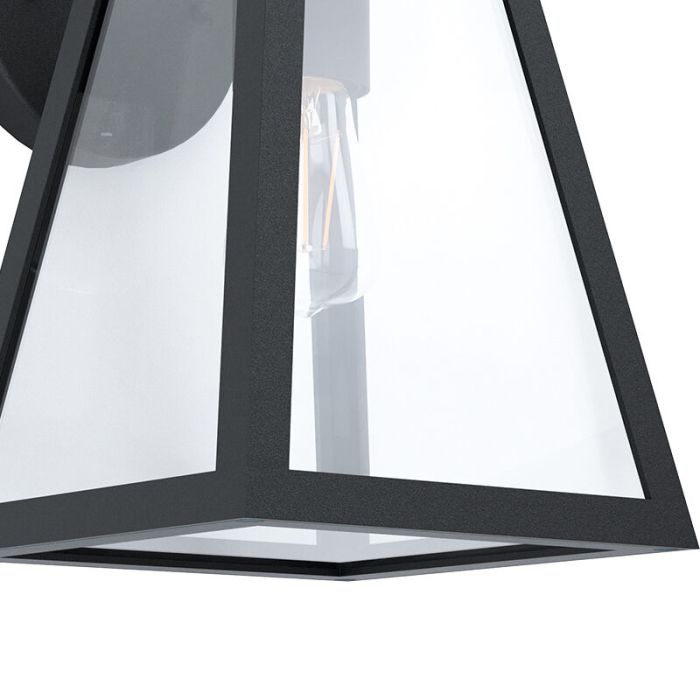 Zwarte moderne buitenlamp, Laurens, aluminium, IP44