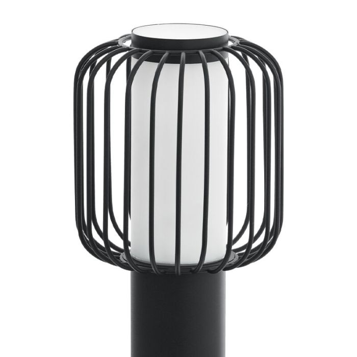 Zwarte moderne buitenlamp, Latife, staal, IP44