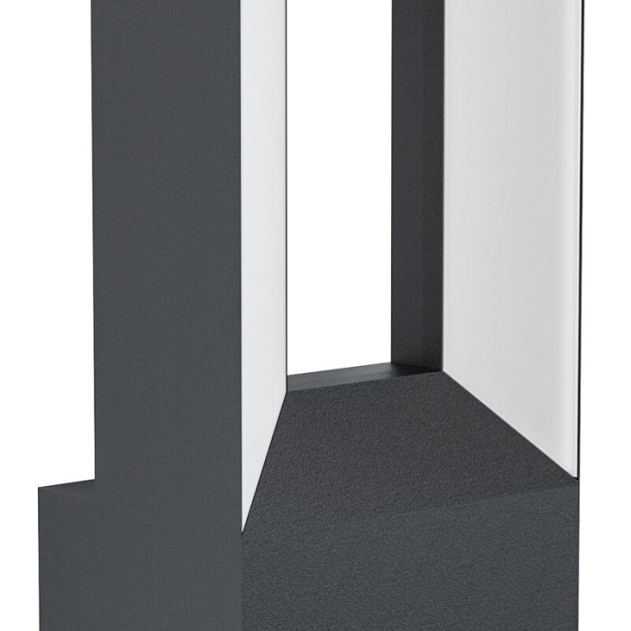 Zwarte moderne buitenlamp met bewegingssensor, Larisa, aluminium, met bewegingssensor