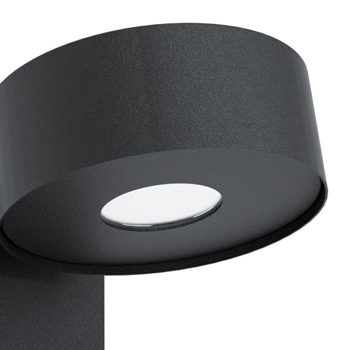 Zwarte moderne buitenlamp, Liliana, staal, 6w 3000K (warm wit) LED
