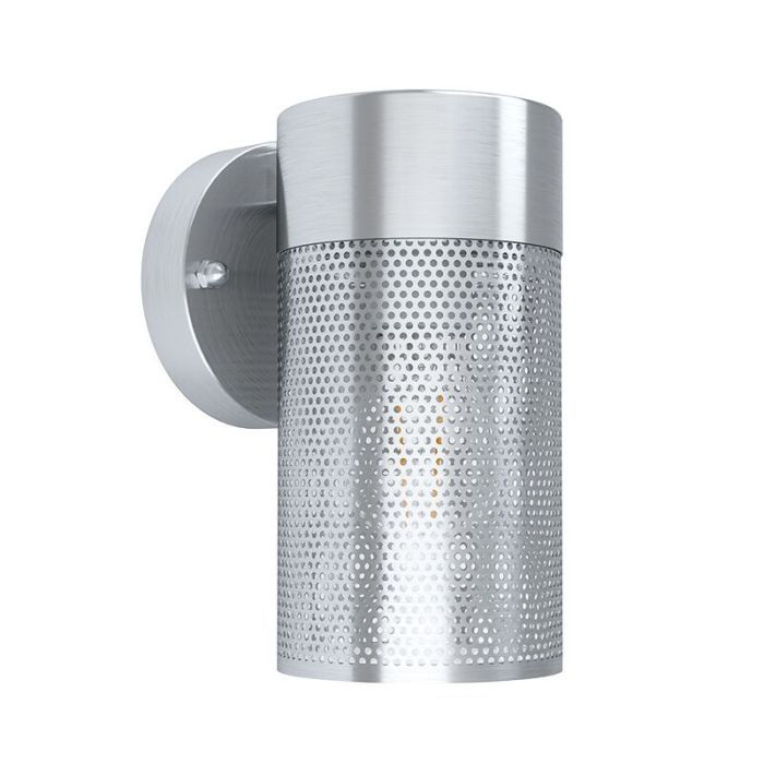Zilveren moderne buitenlamp, Liliane, rvs, IP44