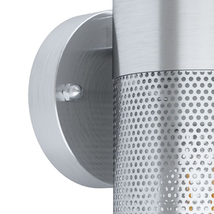 Zilveren moderne buitenlamp, Liliane, rvs, IP44