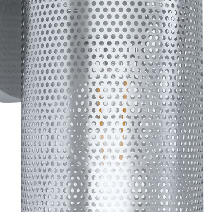 Zilveren moderne buitenlamp, Liliane, rvs, IP44