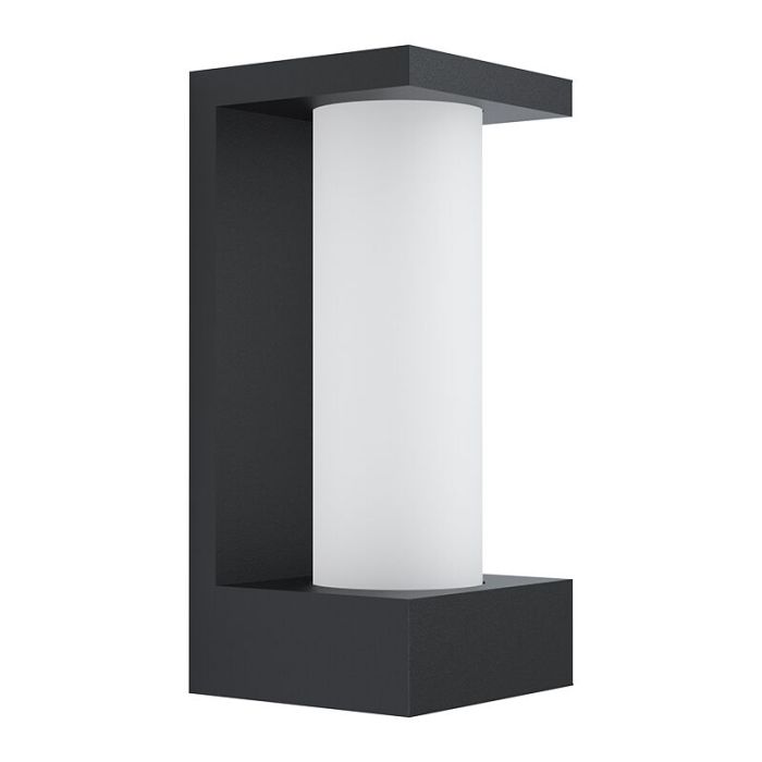 Zwarte moderne buitenlamp, Lilianne, aluminium, 6w 3000K (warm wit) LED