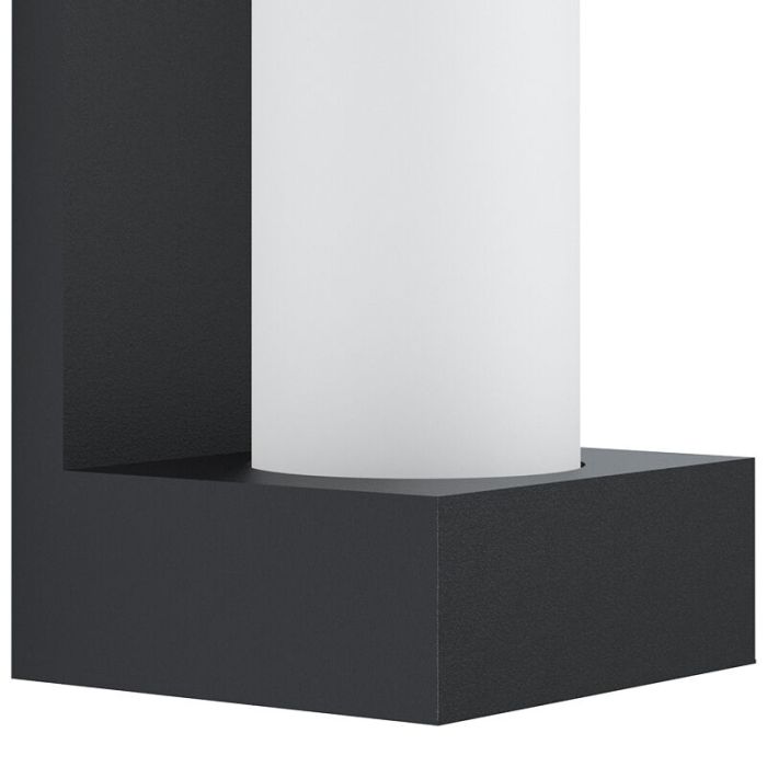 Zwarte moderne buitenlamp, Lilianne, aluminium, 6w 3000K (warm wit) LED