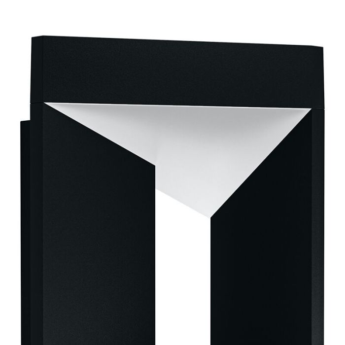 Zwarte moderne buitenlamp, Lyke, aluminium, 10w 3000K (warm wit) LED