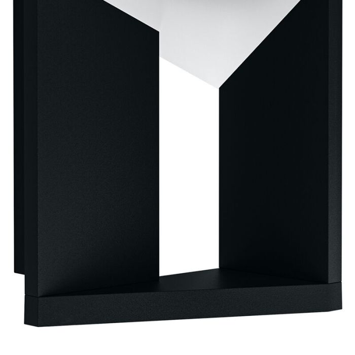 Zwarte moderne buitenlamp, Lyke, aluminium, 10w 3000K (warm wit) LED