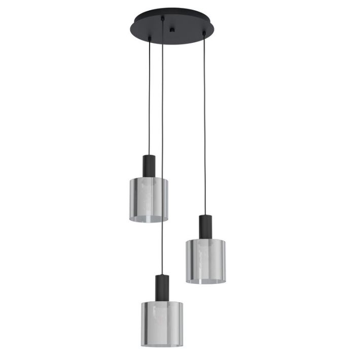 Moderne hanglamp rookglas, Paulina