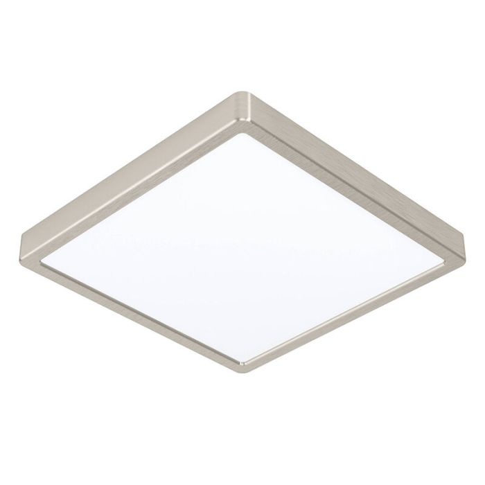 Nikkelen smart plafondlamp kunststof, Geraldo, 19,5W, warm tot koud wit verstelbare LED, IP44