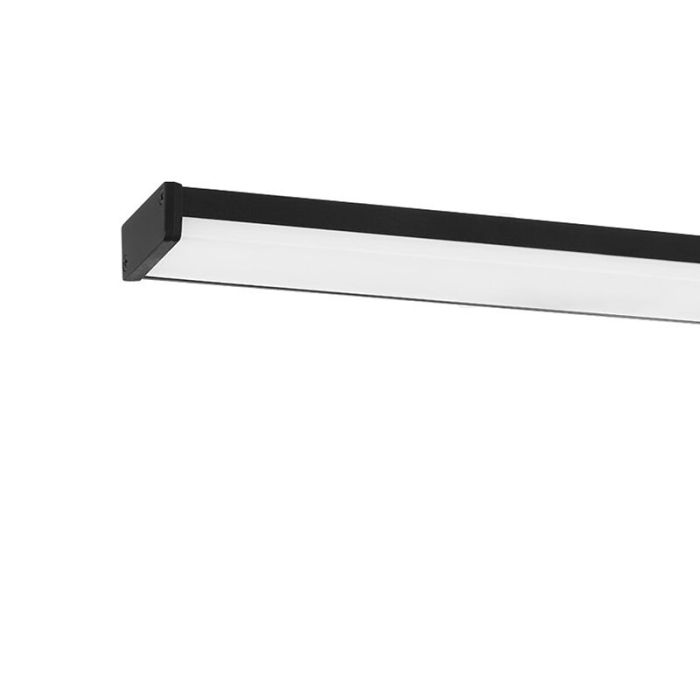 Zwarte spiegelverlichting kunststof, Nancy, 11W, 4000K LED, IP44