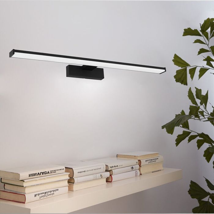 Zwarte spiegelverlichting kunststof, Nancy, 11W, 4000K LED, IP44