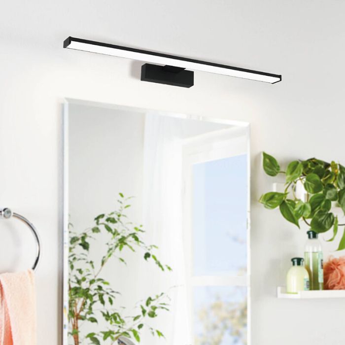 Zwarte spiegelverlichting kunststof, Nancy, 11W, 4000K LED, IP44