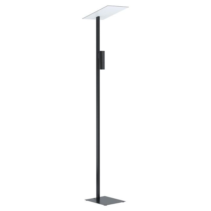 Zwarte moderne vloerlamp, Annegreet, aluminium