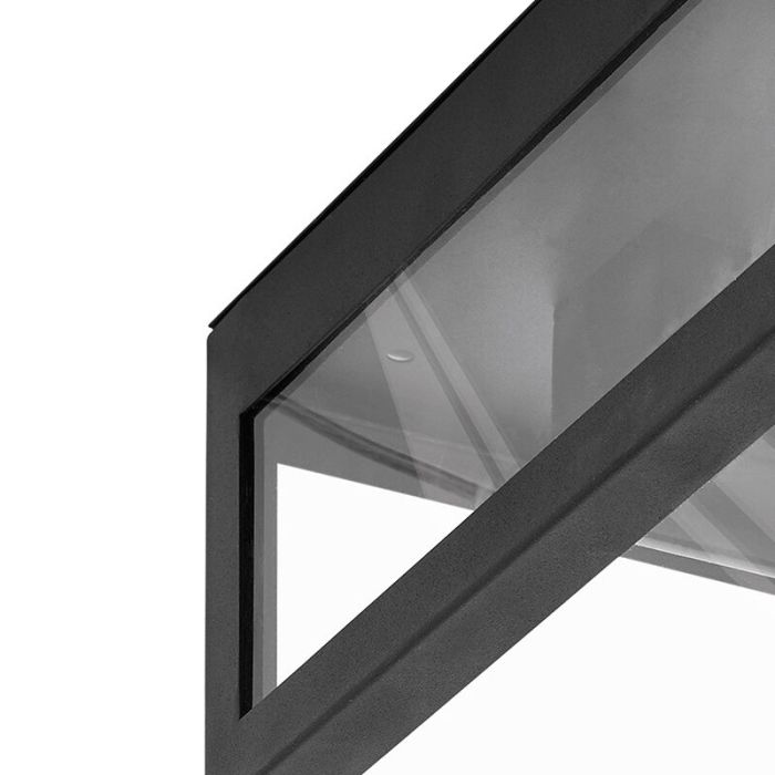 Zwarte moderne badkamer plafondlamp glas, Amadou, IP44