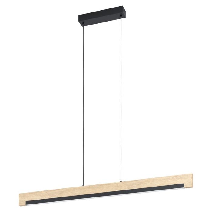 Landelijke hanglamp hout, Ludovica, 25W, 3000K LED
