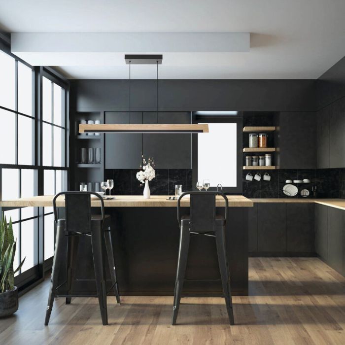 Landelijke hanglamp hout, Ludovica, 25W, 3000K LED