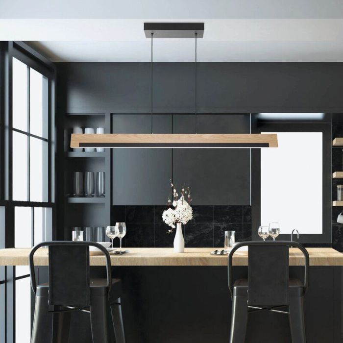 Landelijke hanglamp hout, Ludovica, 25W, 3000K LED