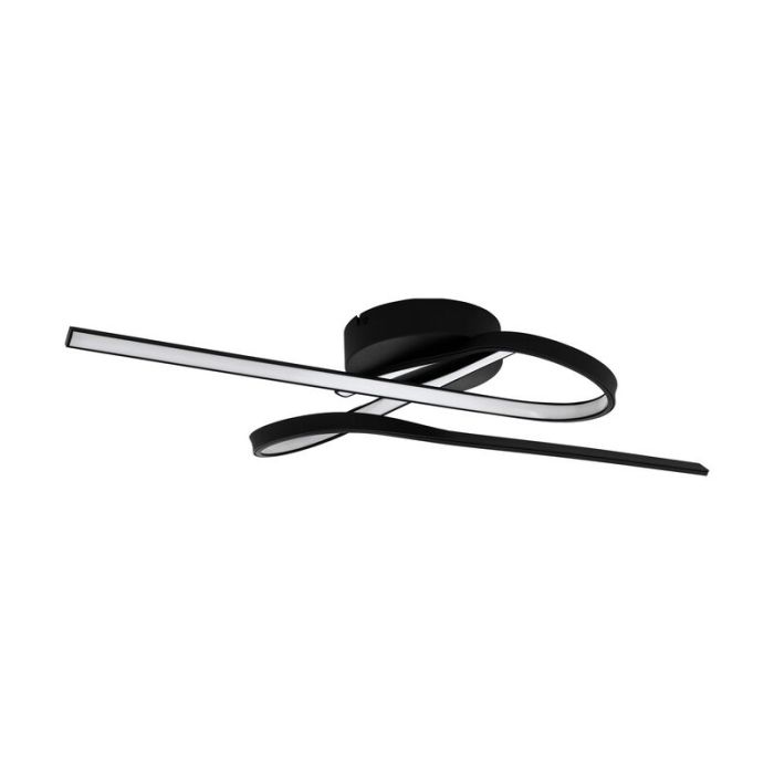 Zwarte design plafonniere, Tinus, staal, 21w 3000K (warm wit) LED
