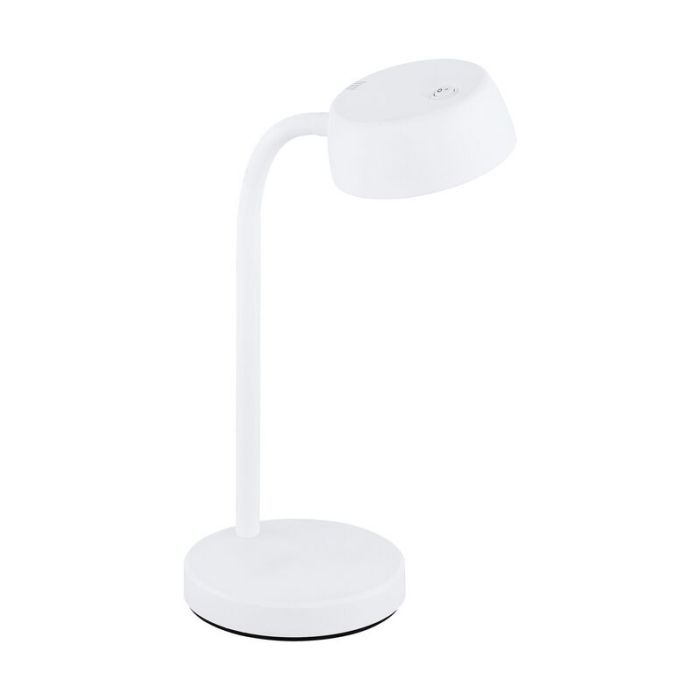 Witte tafellamp Annelin, kunststof