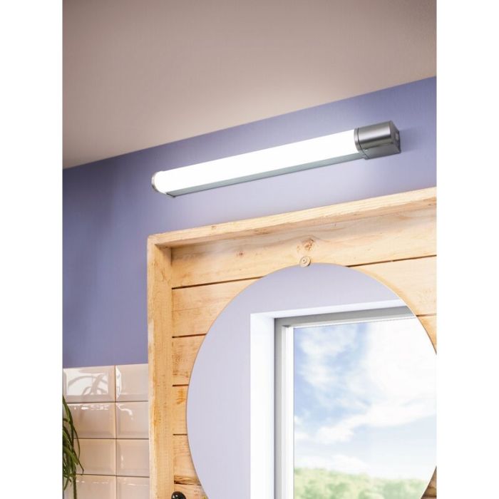 Zilveren spiegelverlichting Wilson, aluminium, IP44
