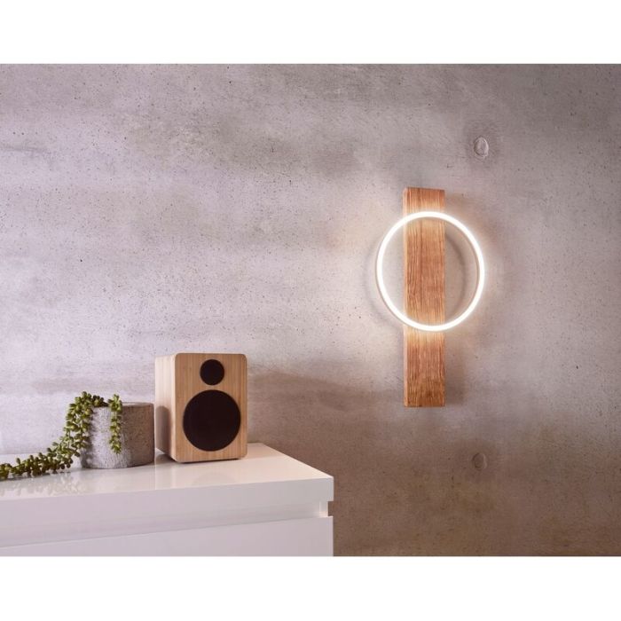 Zwarte landelijke wandlamp, Annebel, staal, 12w 3000K (warm wit) LED