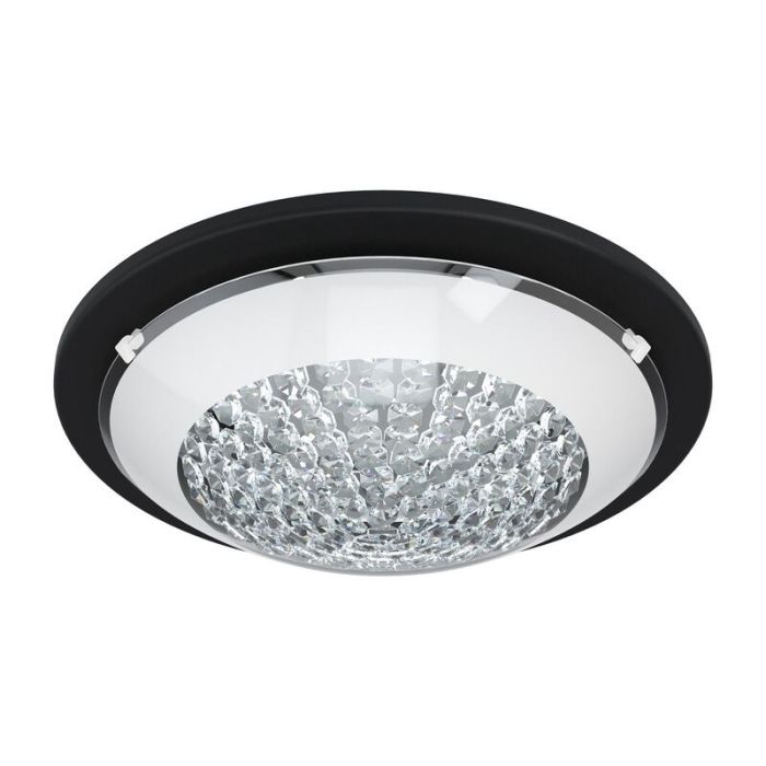 Zwarte plafonniere Geeske, staal, 11w 3000K (warm wit) LED