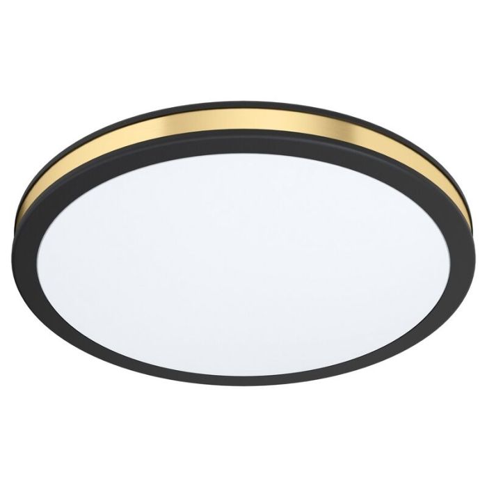 Zwarte moderne plafonniere, Rivano, staal, 11w 3000K (warm wit) LED